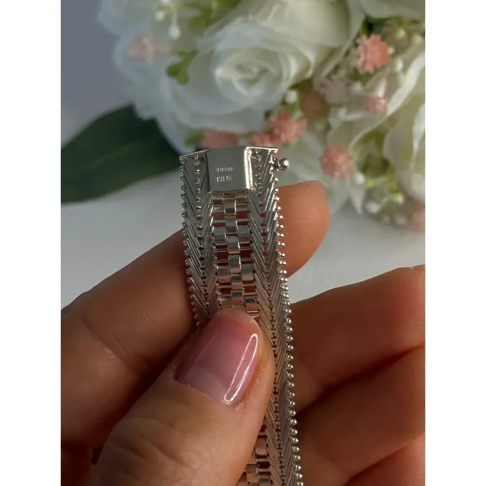 Elegant Italy Milor 925 Sterling Silver Bracelet Length 8 Inch